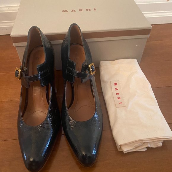 Rare Turquoise Marni Chunky Heels - Picture 4 of 4